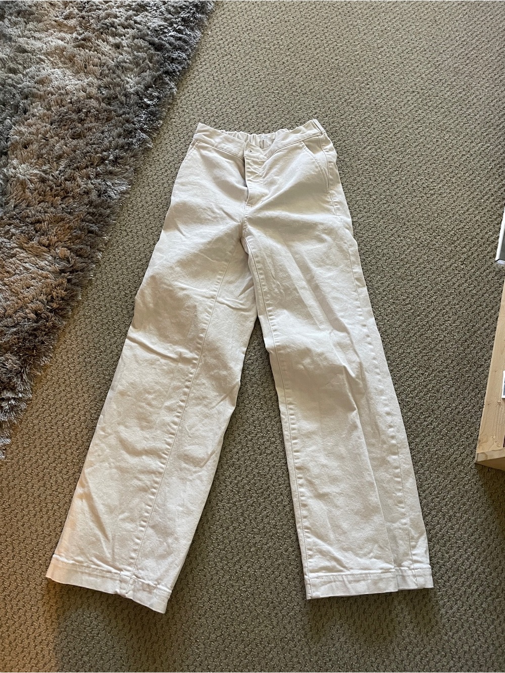 Oak & Fort size S Women's Cream Wide-Leg pants